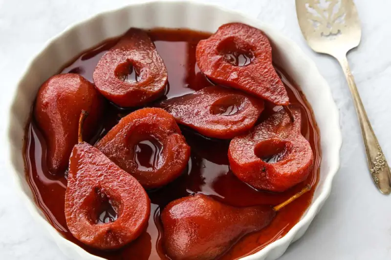 Poached Pears in Red Wine Poached Pears in Red Wine
